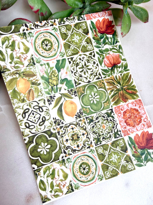 Mediterranean Whimsy Tile Transfer Papers