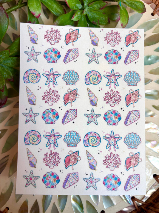 Cartoony Shells Transfer Paper