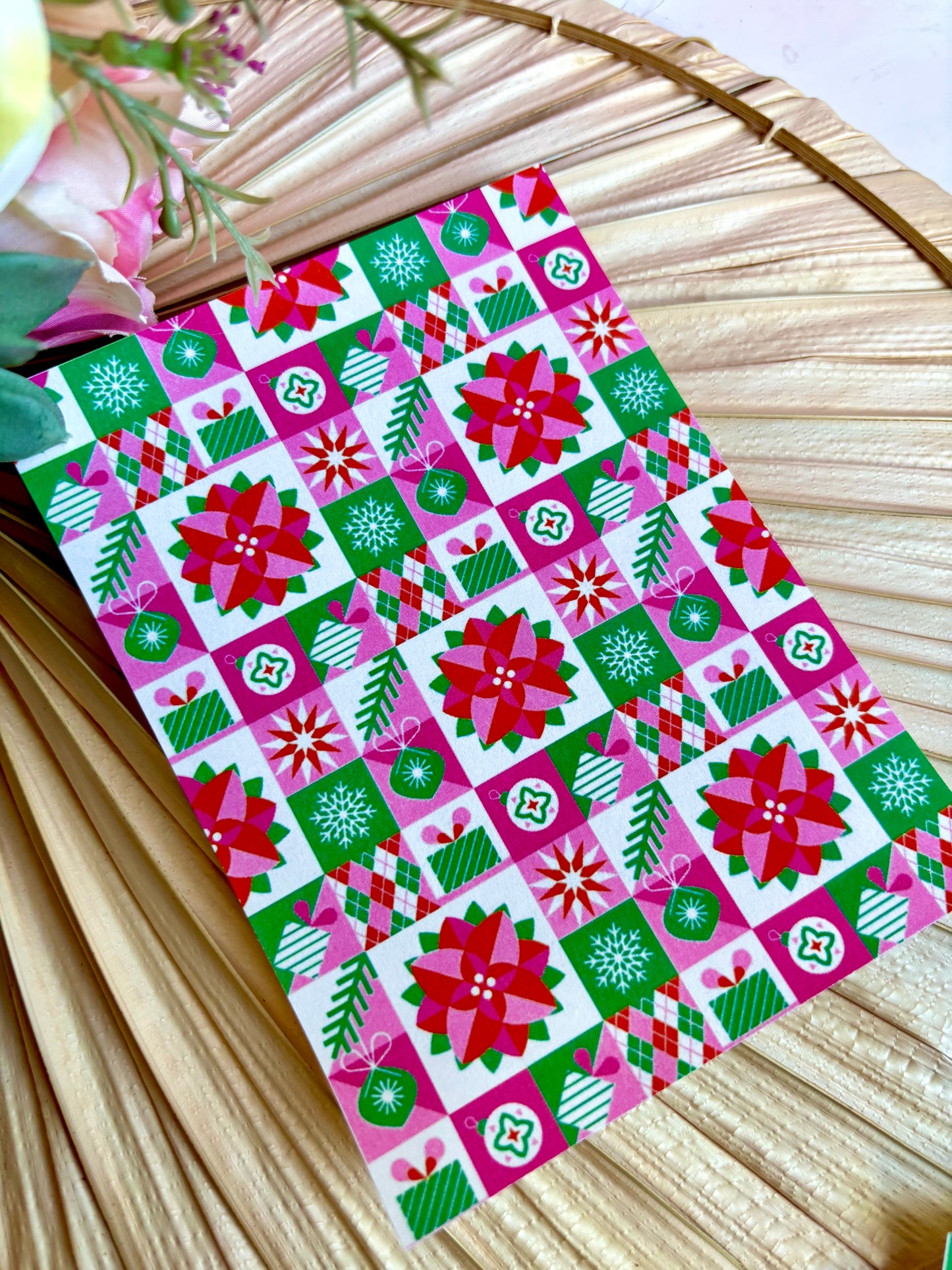 Mod Poinsettia Transfer Paper