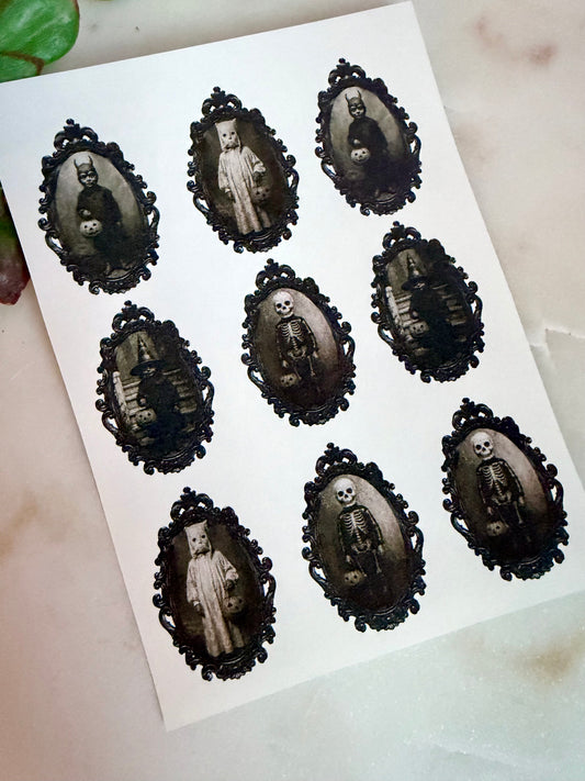 Creepy Costume Victorian Frame Transfer Paper