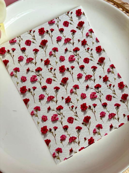 Red Flowers Transfer Paper