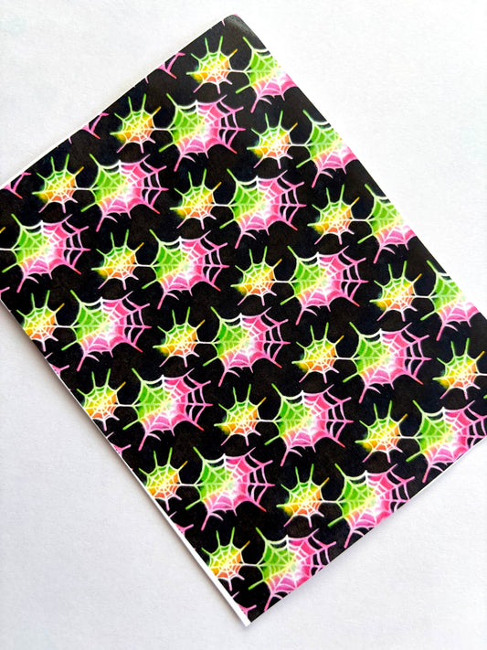 Neon Webs Transfer Paper