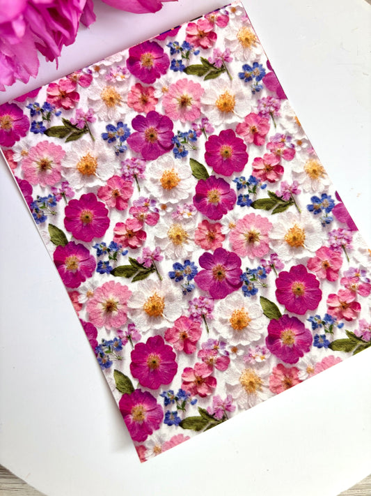 Pinky Pressed Flower Transfer Paper