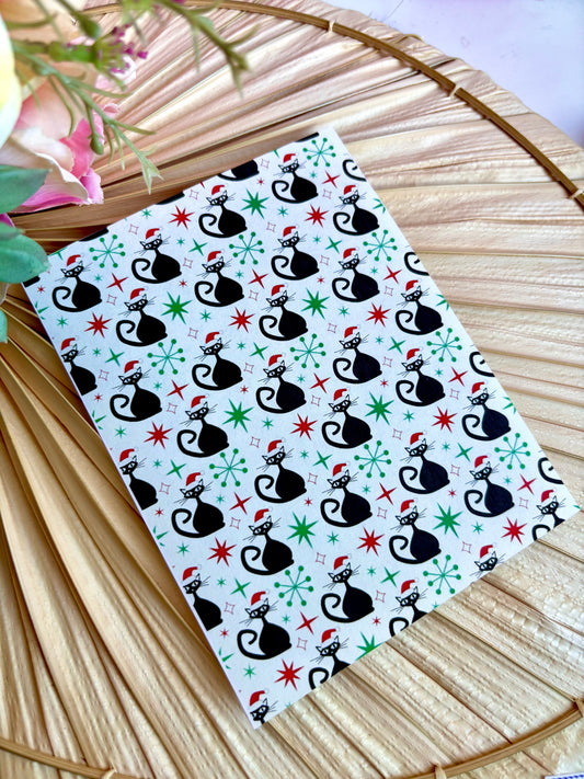 Santa Hat Cat Transfer Paper