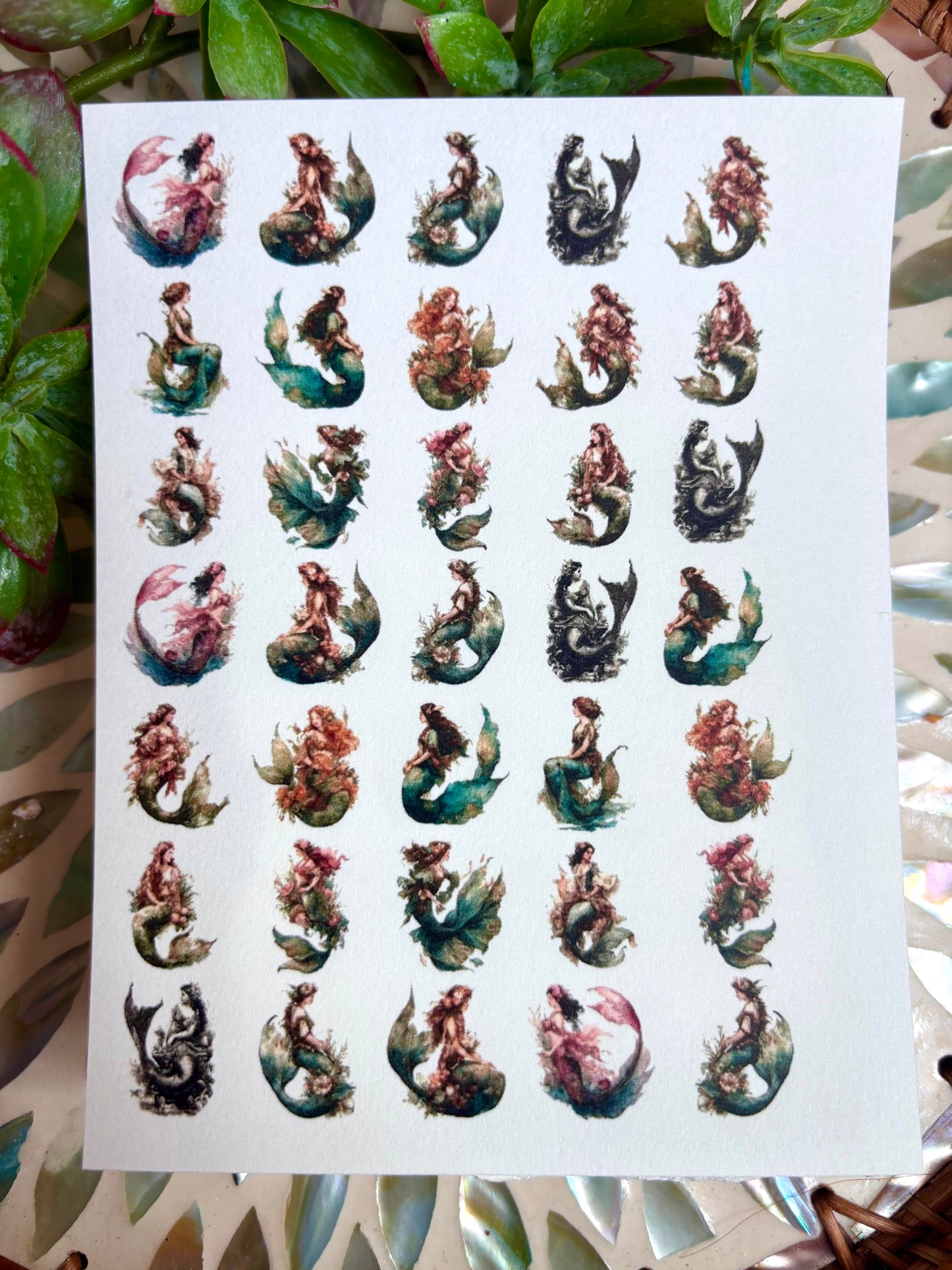 Mermaid Charm Transfer Paper