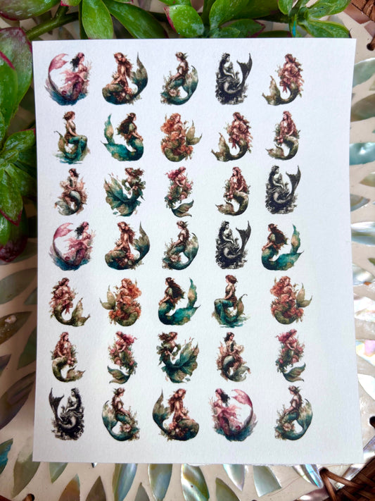 Mermaid Charm Transfer Paper