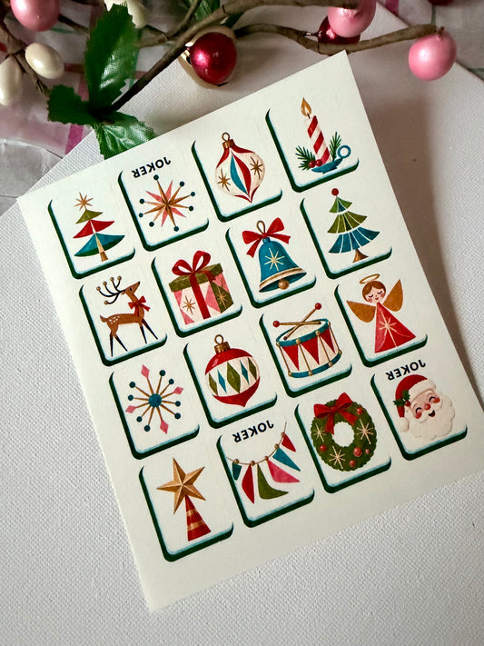 Holiday Mah Jong Transfer Papers