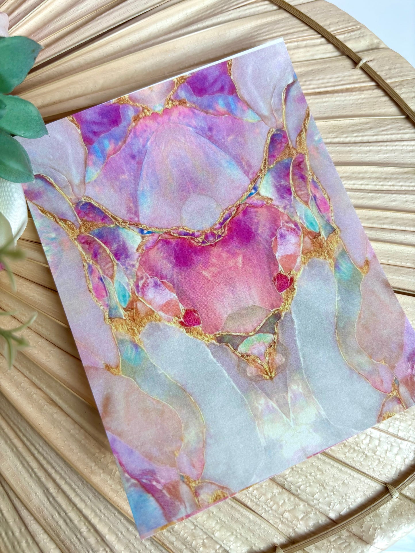 Pink Opal Kaleidoscope A Transfer Paper