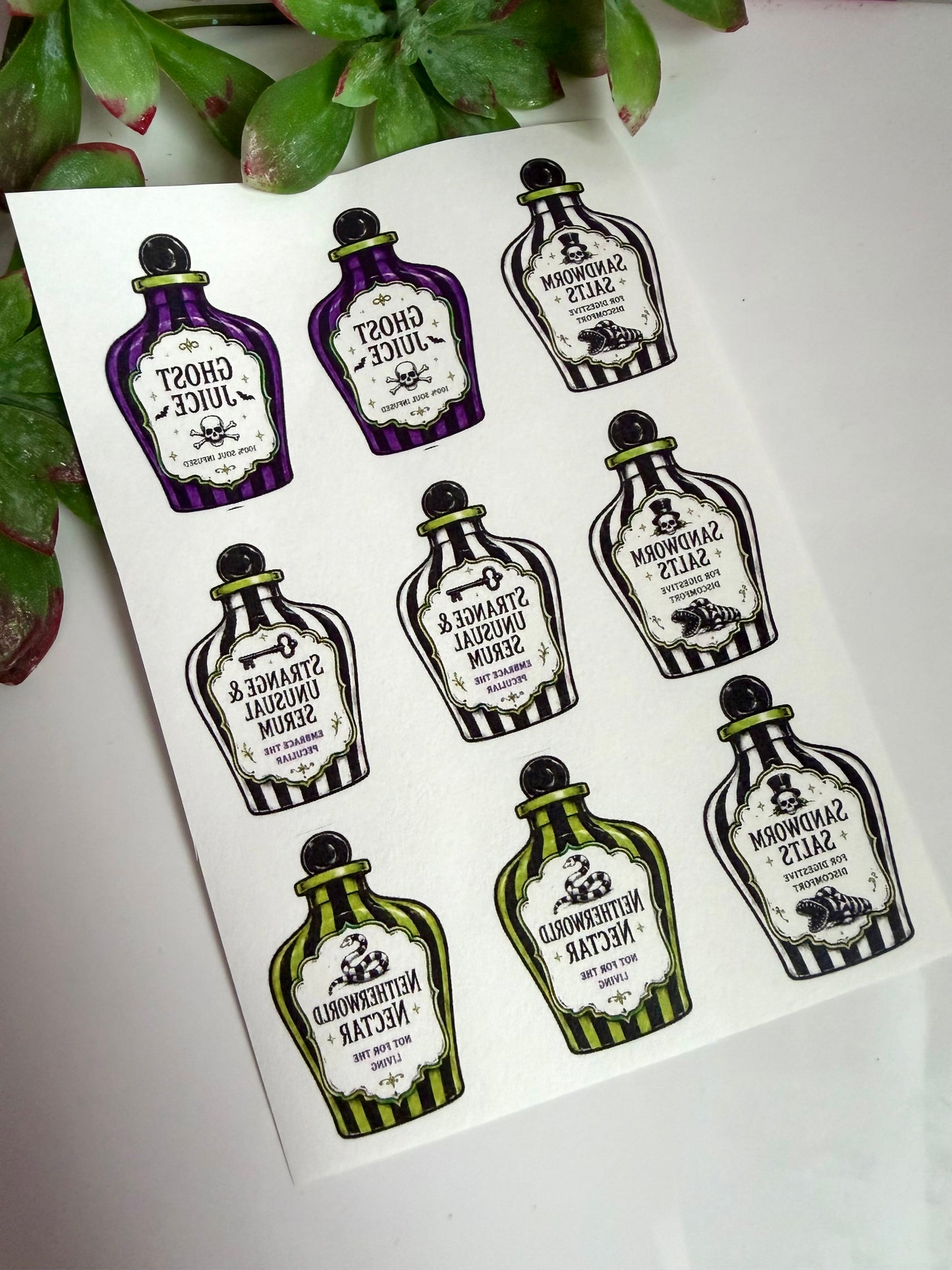 Beetlejuice Inspired Large Potion Transfers & Cutter