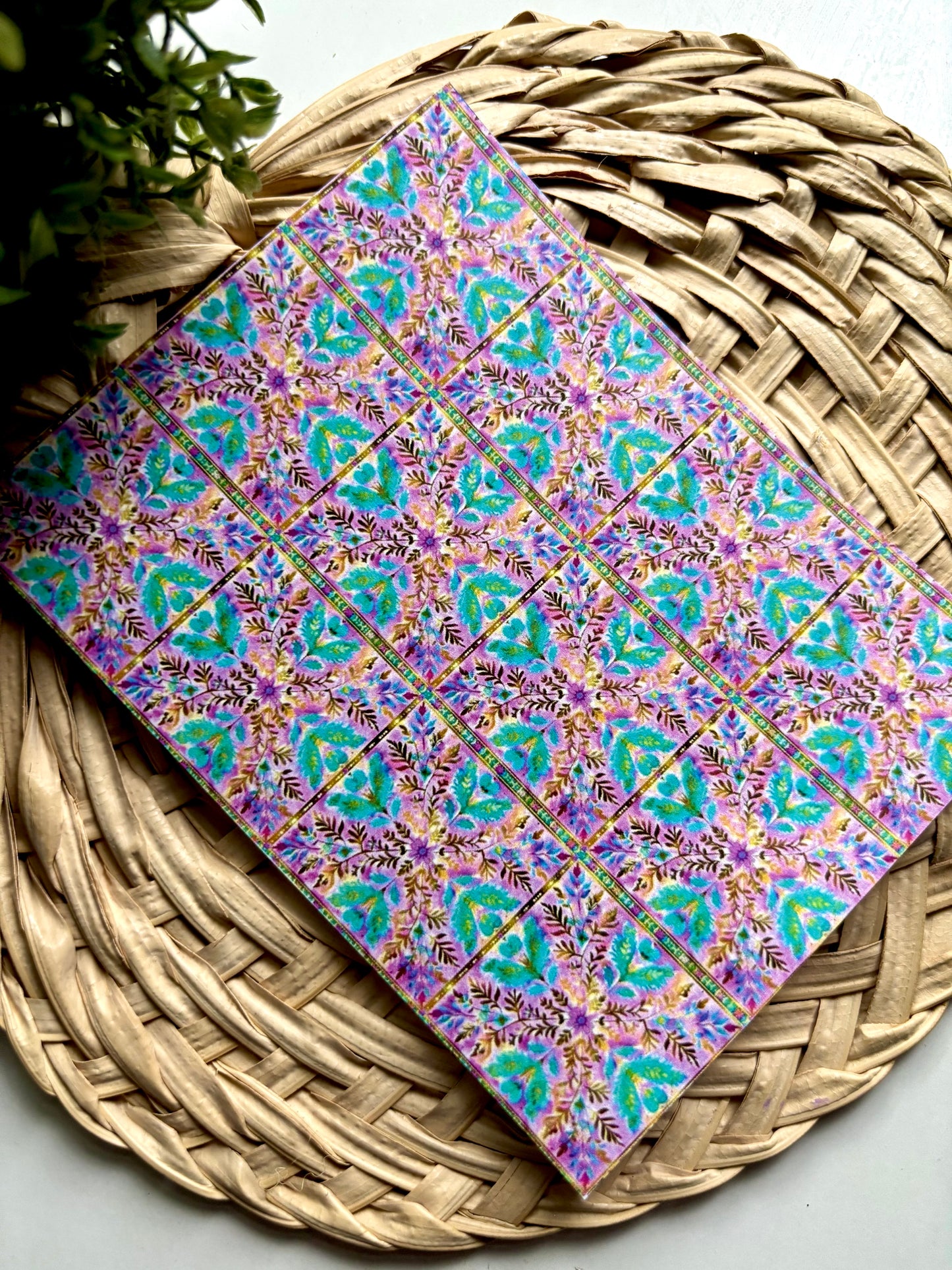 Orchid Moroccan Tile Transfer Paper