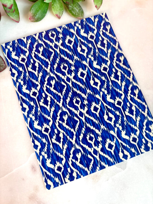 Navy Ikat Transfer Paper
