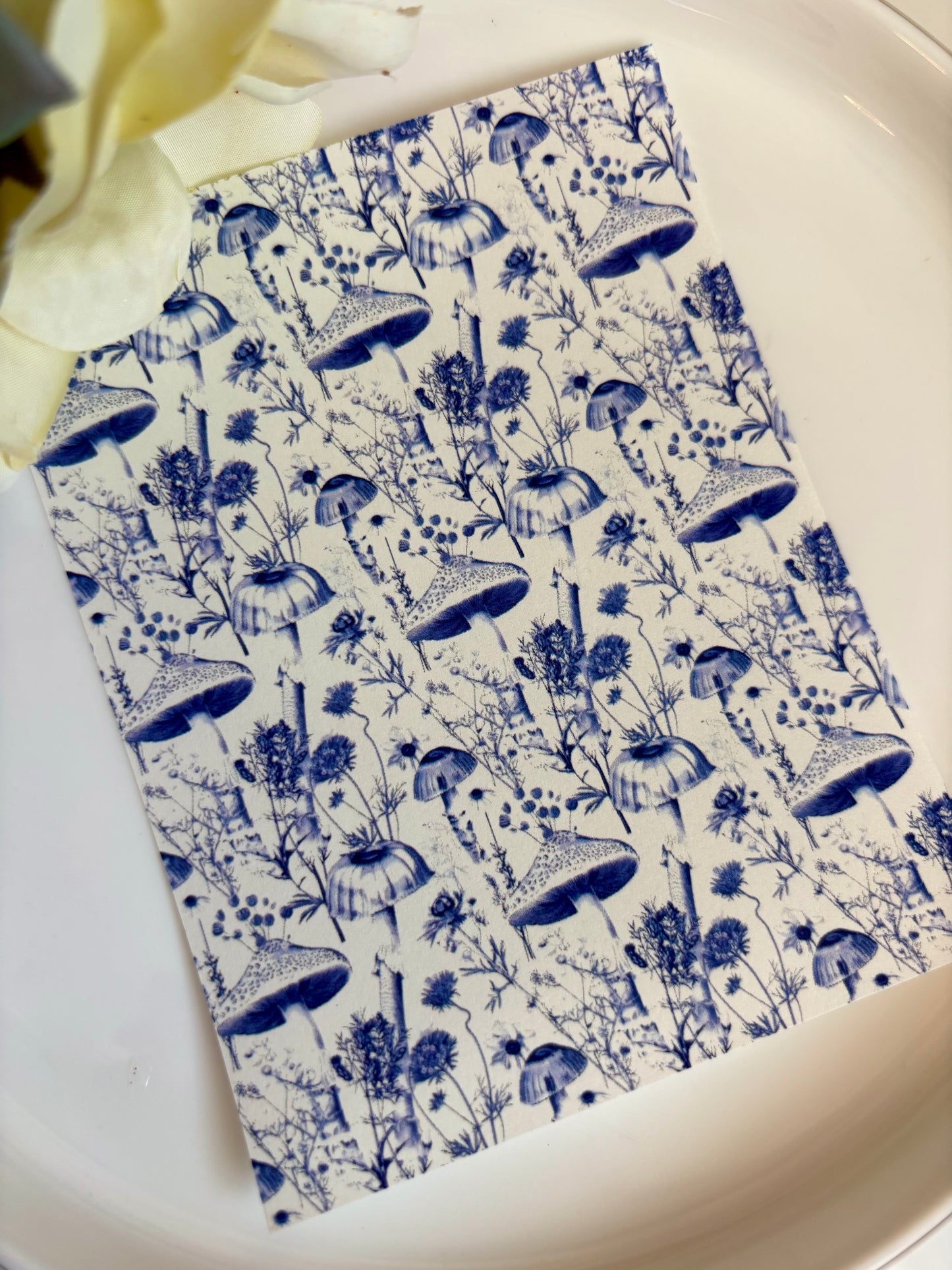 Mushroom Toile Transfer Paper