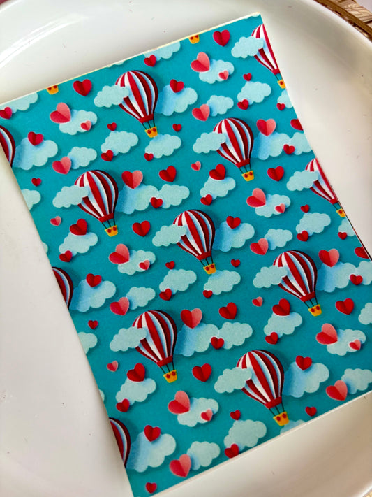 Hot Air Hearts Transfer Paper