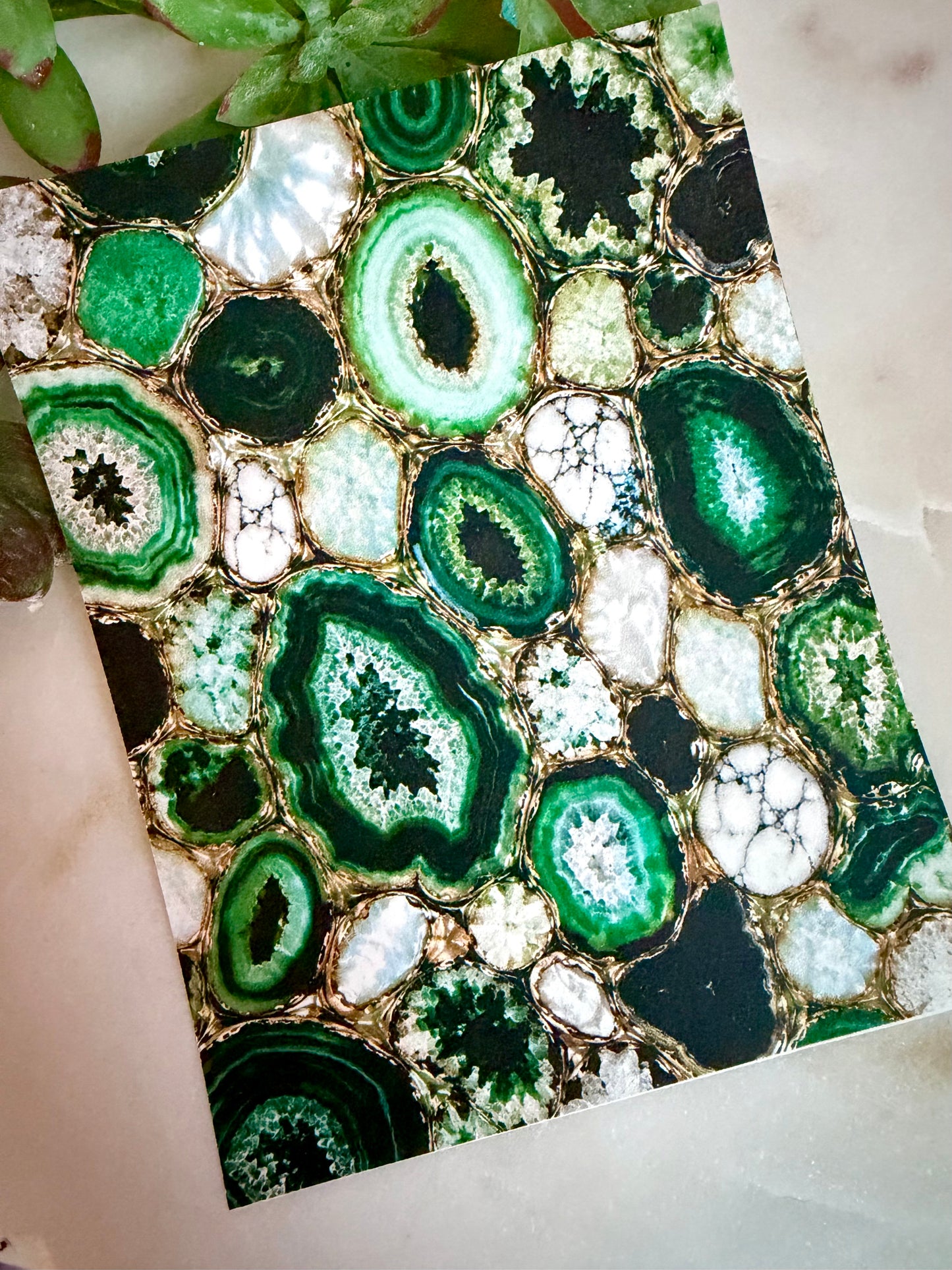 Green Stone Agate Transfer Paper