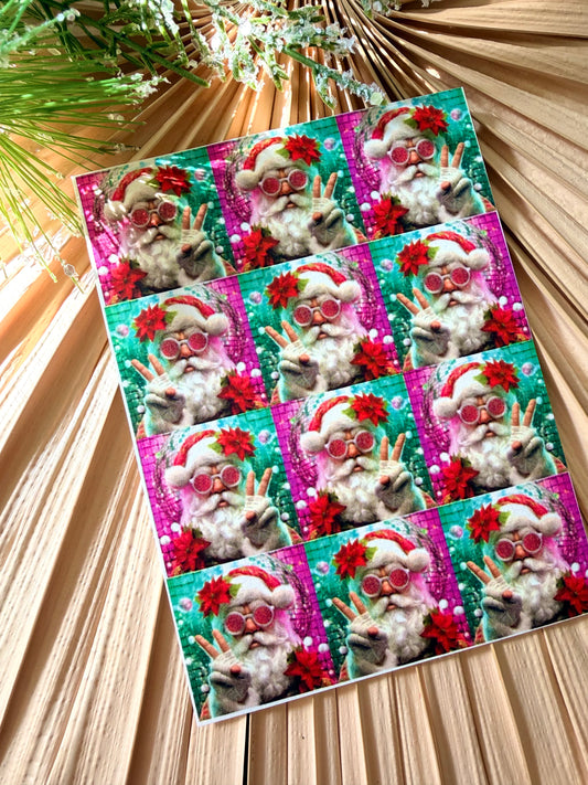 Groovy Santa Tile Transfer Paper