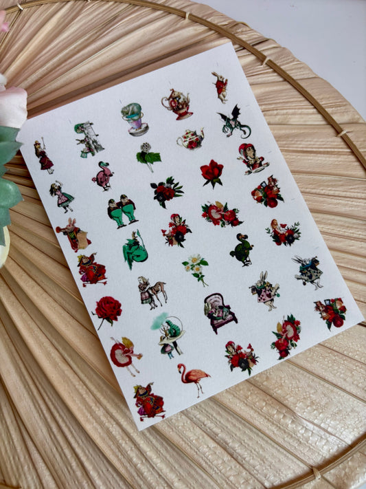 Mint Alice Charms Transfer Paper
