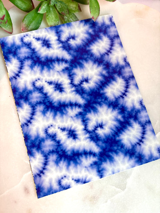 Blue Tie Dye Transfer Paper
