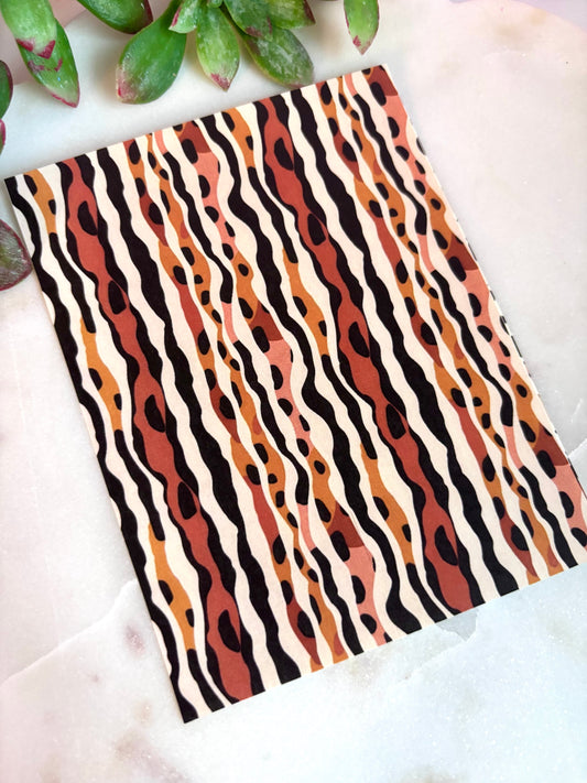 Funky Stripe Animal Print Transfer Paper