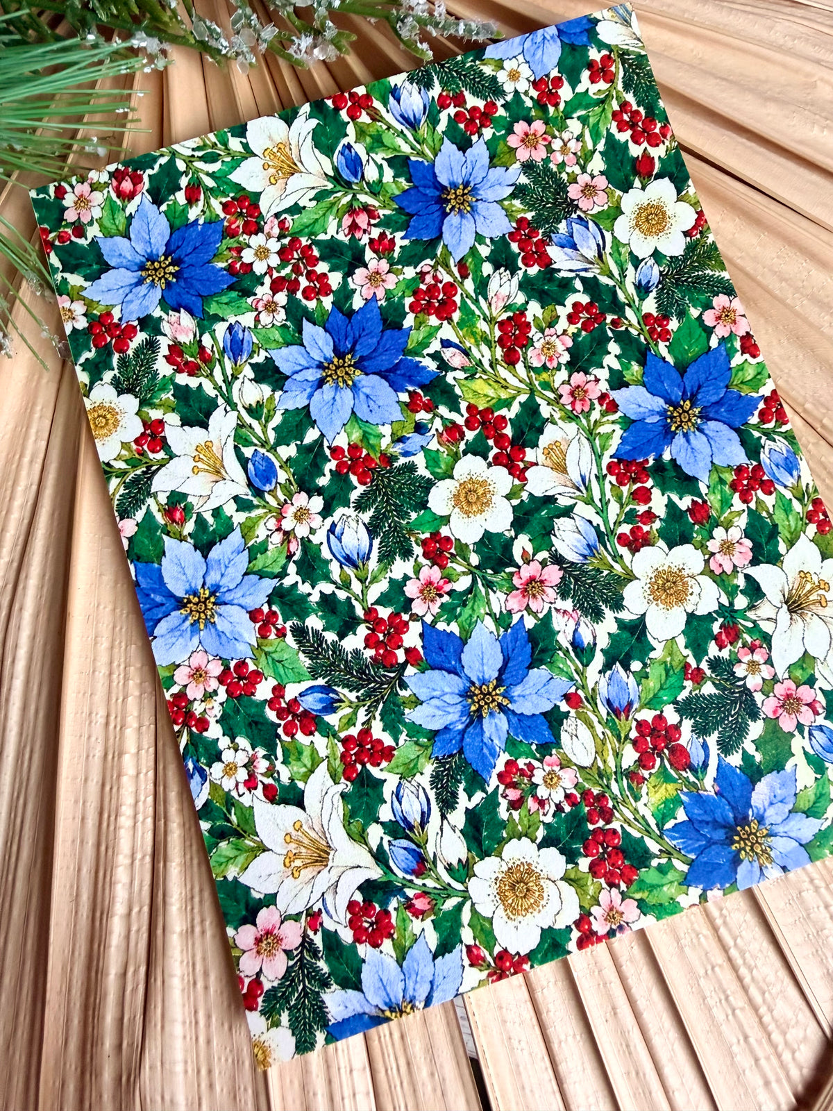 Vintage Holiday Floral Transfer Papers