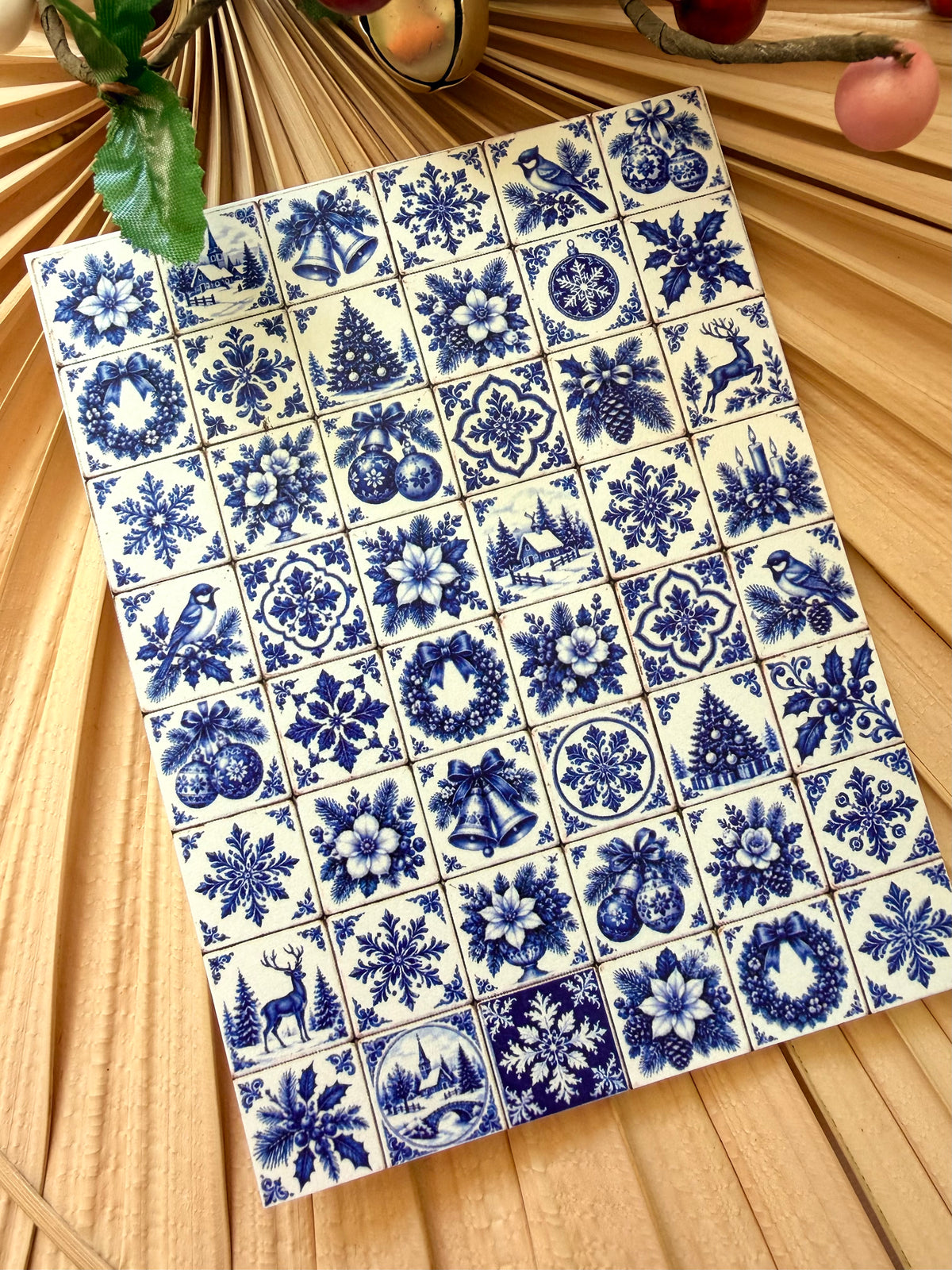 Delft Holiday Tile Transfer Paper