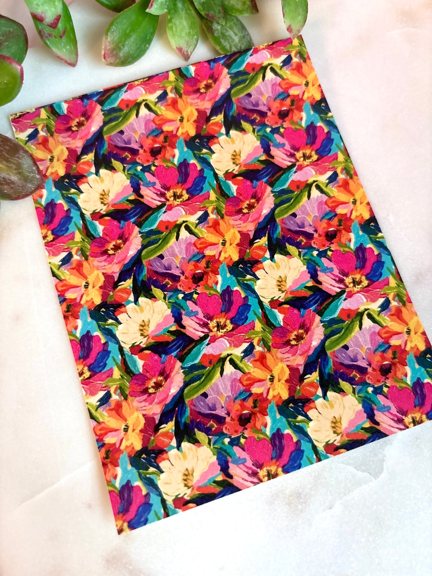 Tropical Brushstroke Floral Transfer Papers