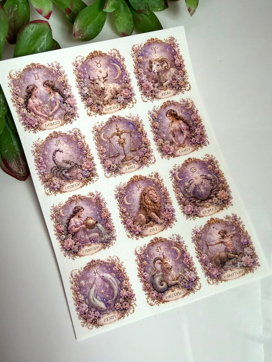 Rococo Zodiac Transfer Paper