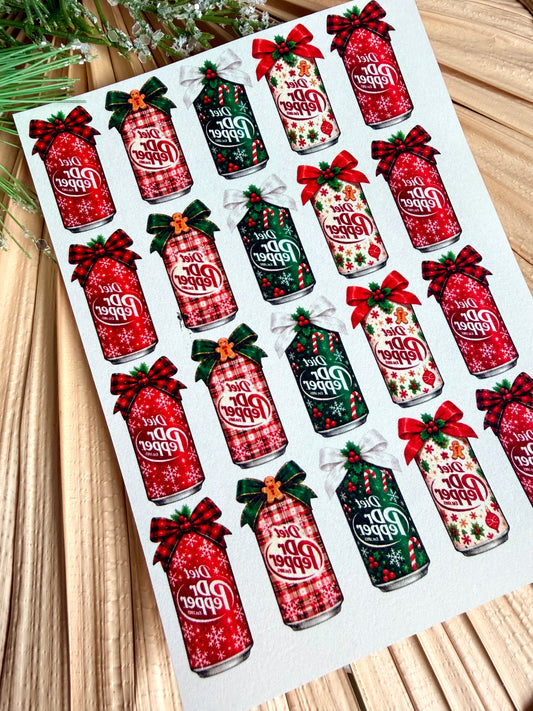 Holiday Soda Can Transfer Papers
