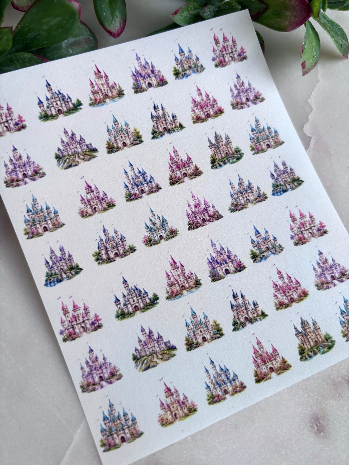 Princess Castle Charm Transfer Paper
