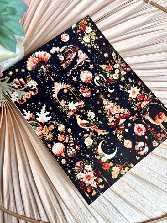 Celestial Holiday Tile Transfer Paper