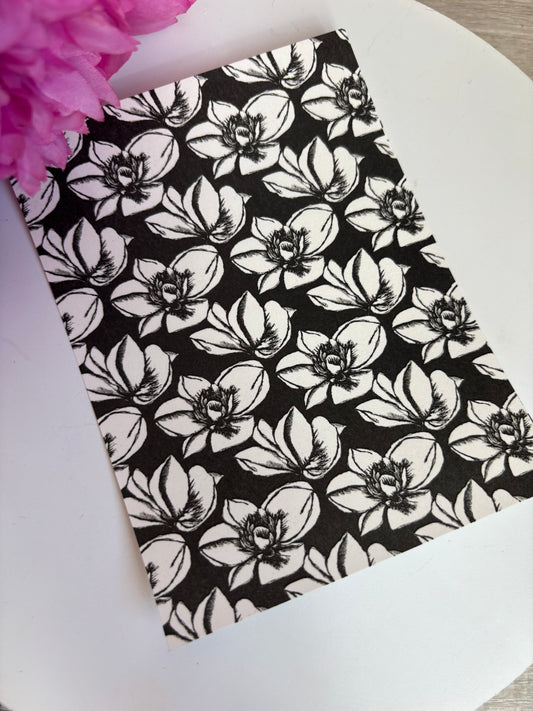 Sketched Flower BW Transfer Paper