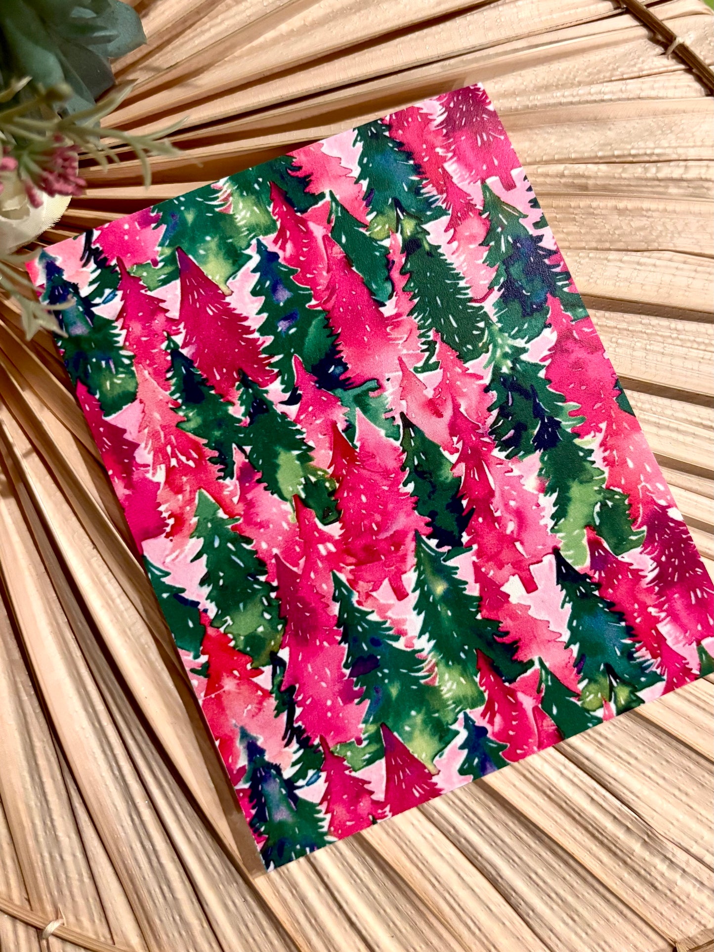 Pink Trees Transfer Paper