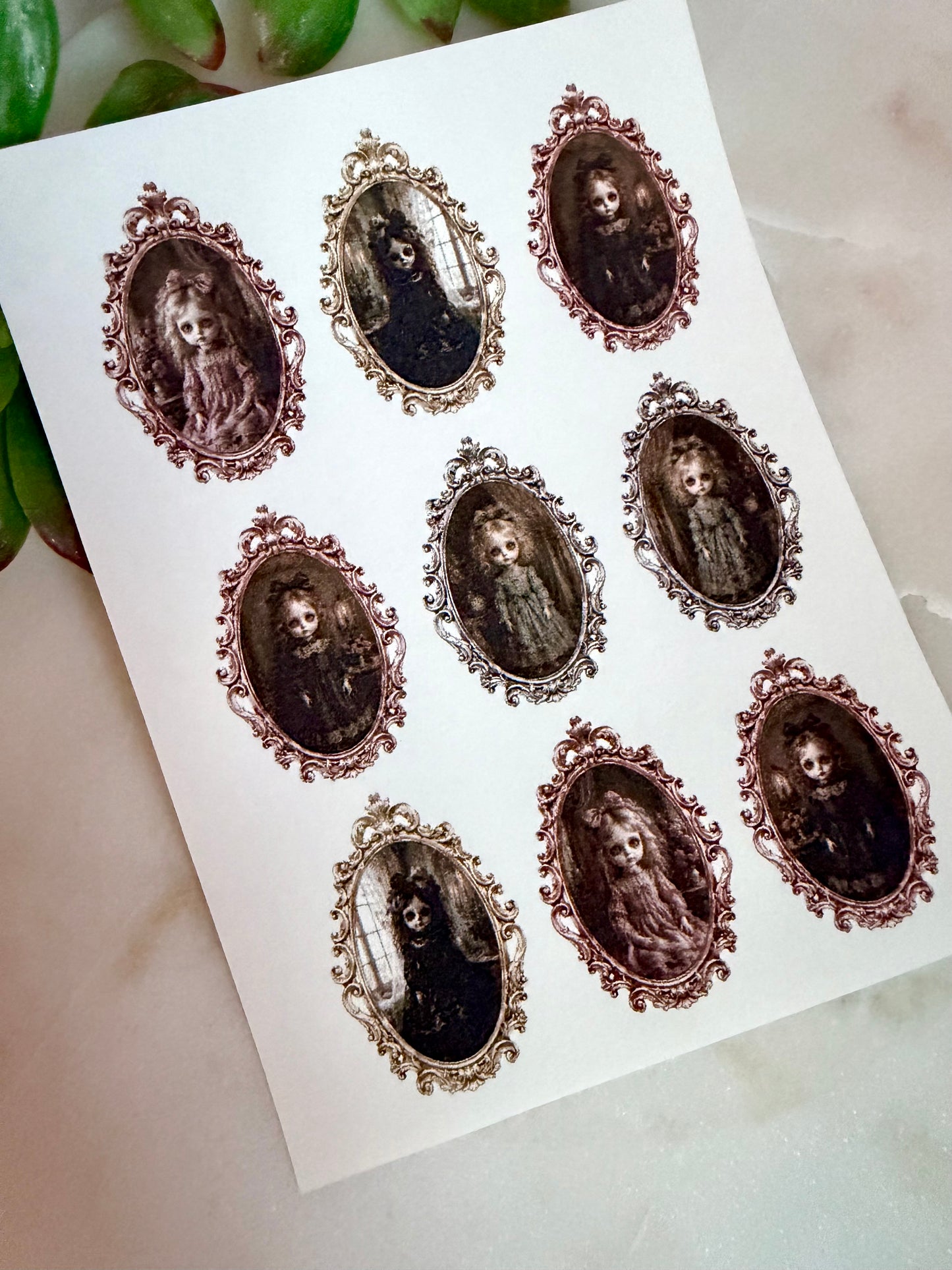Haunted Dolls Large Victorian Frame Transfers