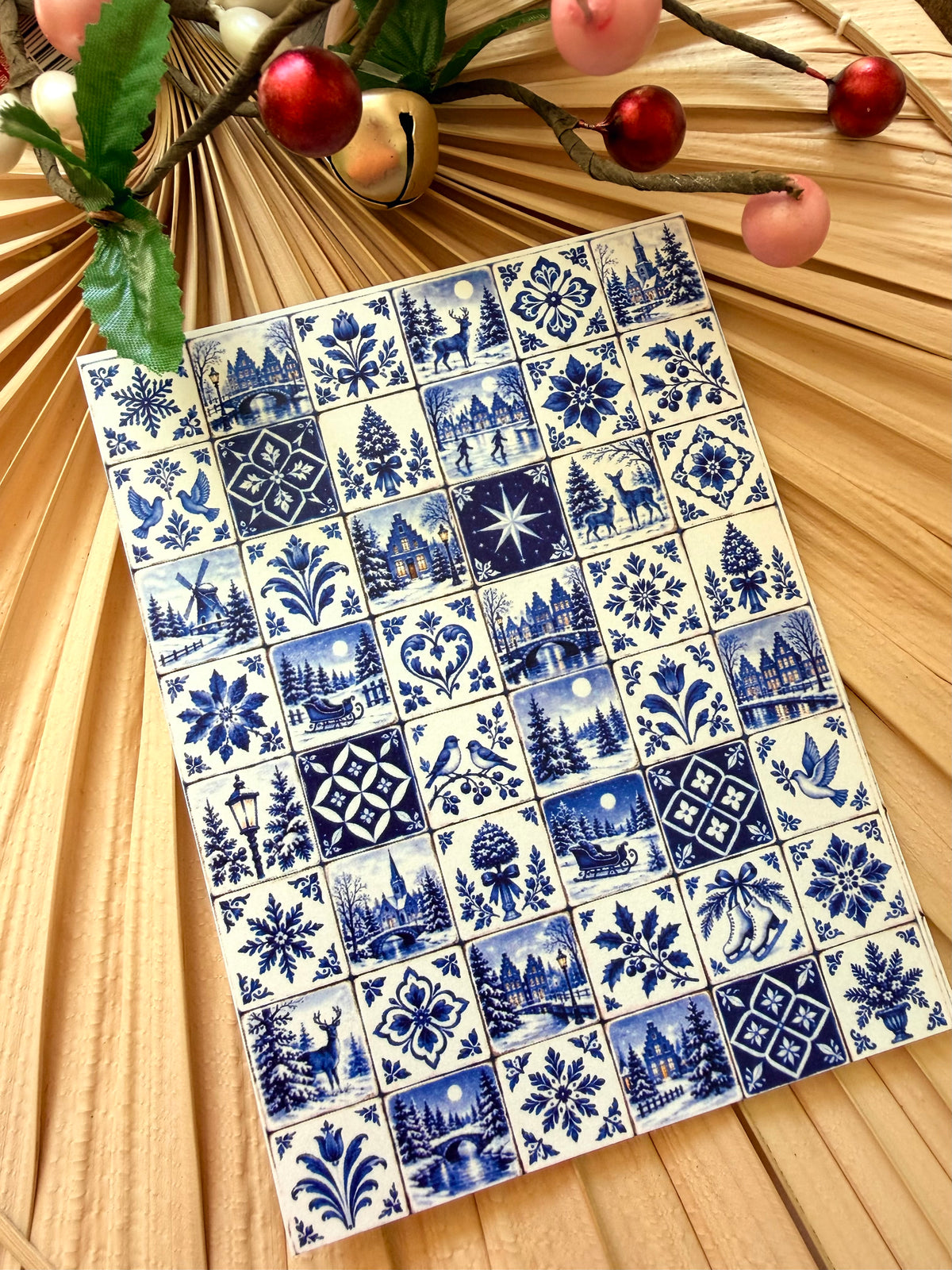 Delft Holiday Tile Transfer Paper