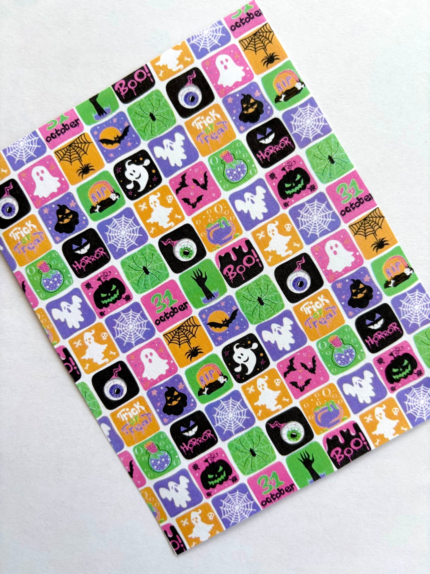 Halloween Squares Transfer Paper