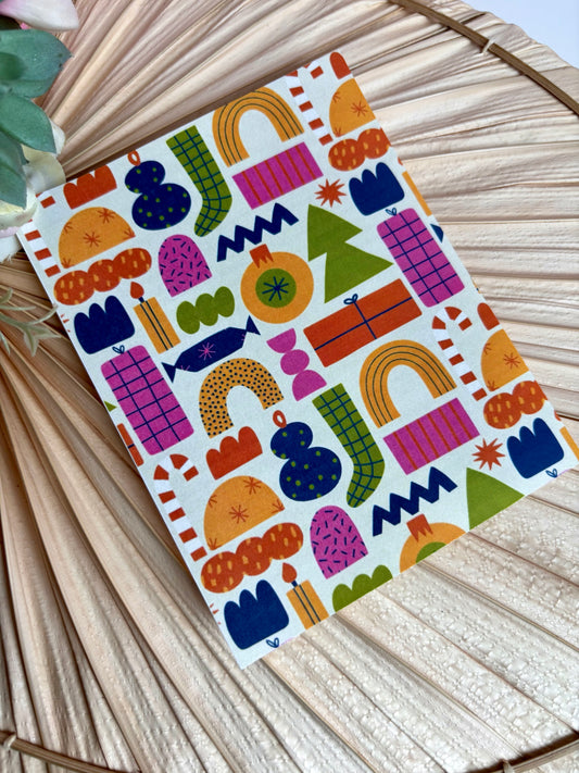 Funky Geo Xmas Transfer Paper