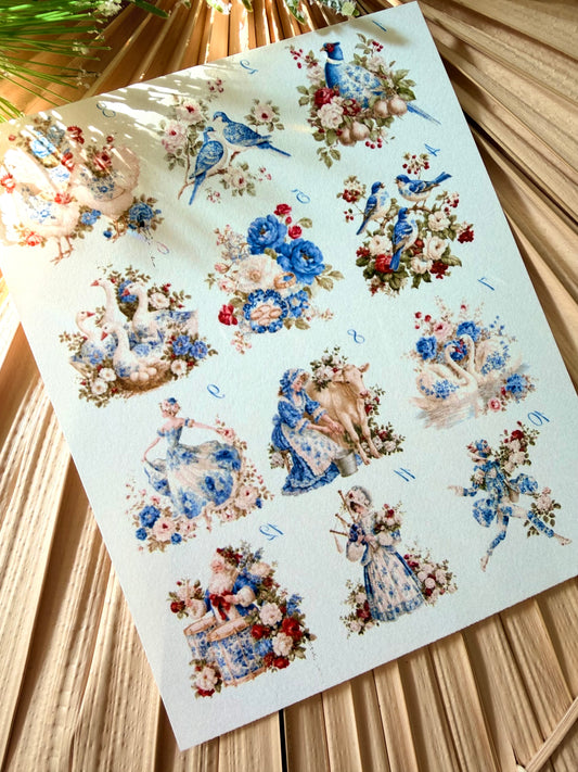 Toile 12 Days Of Christmas Transfer Paper