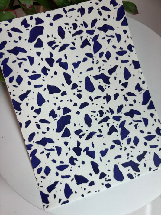 Navy Terrazzo Transfer Paper