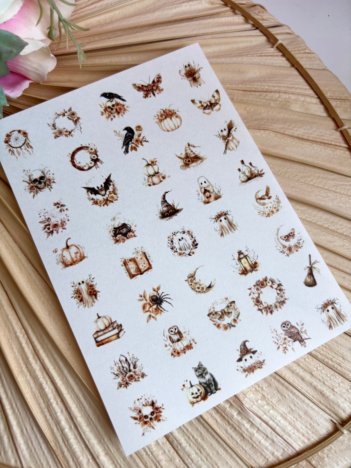 Boho Halloween Charm Transfer Paper
