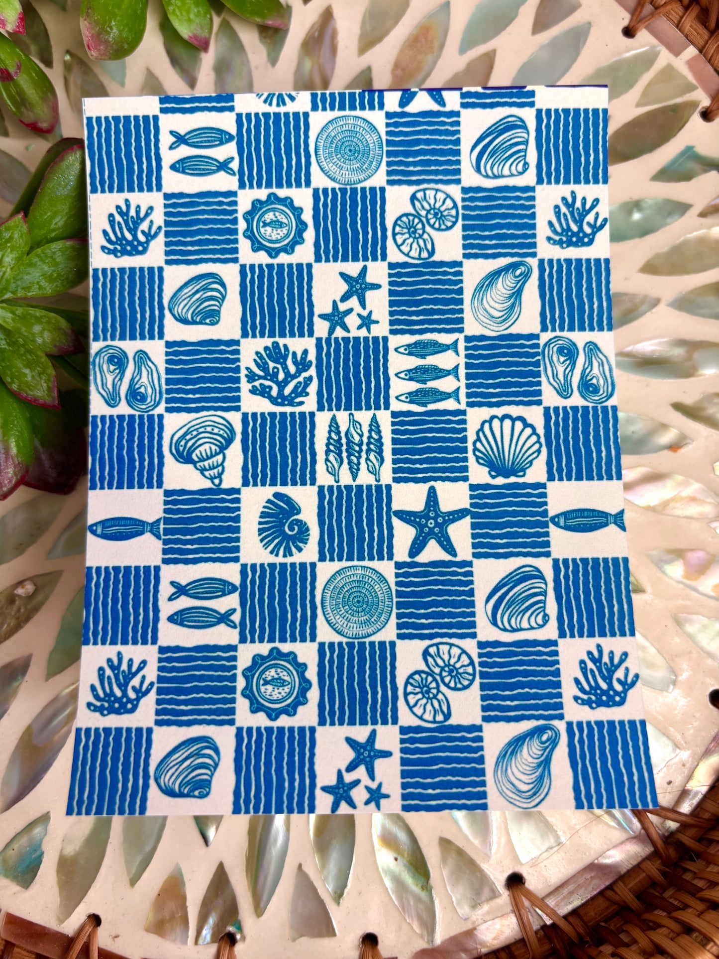 Coastal Check Transfer Paper