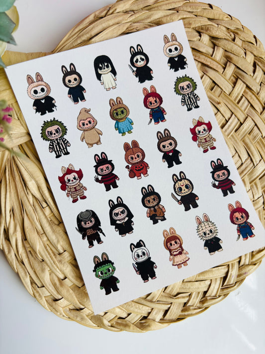 Large Spooky Labubu Transfer Paper