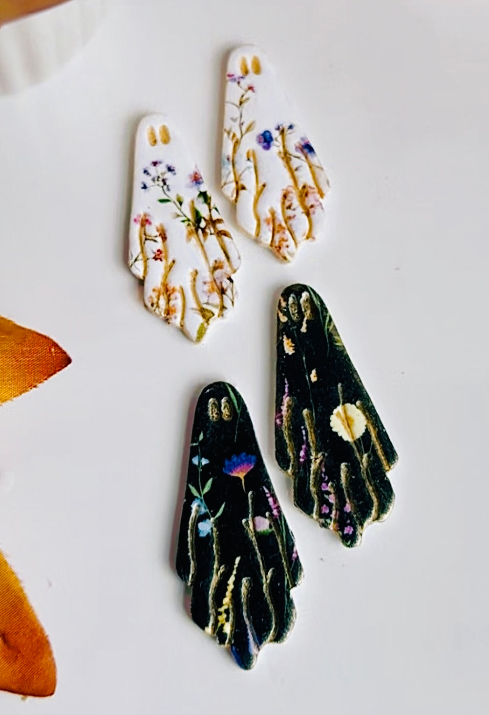 Floral Ghost Earrings