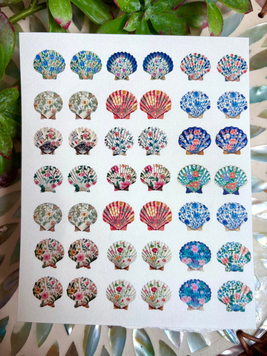 Floral Seashell Charm Transfer