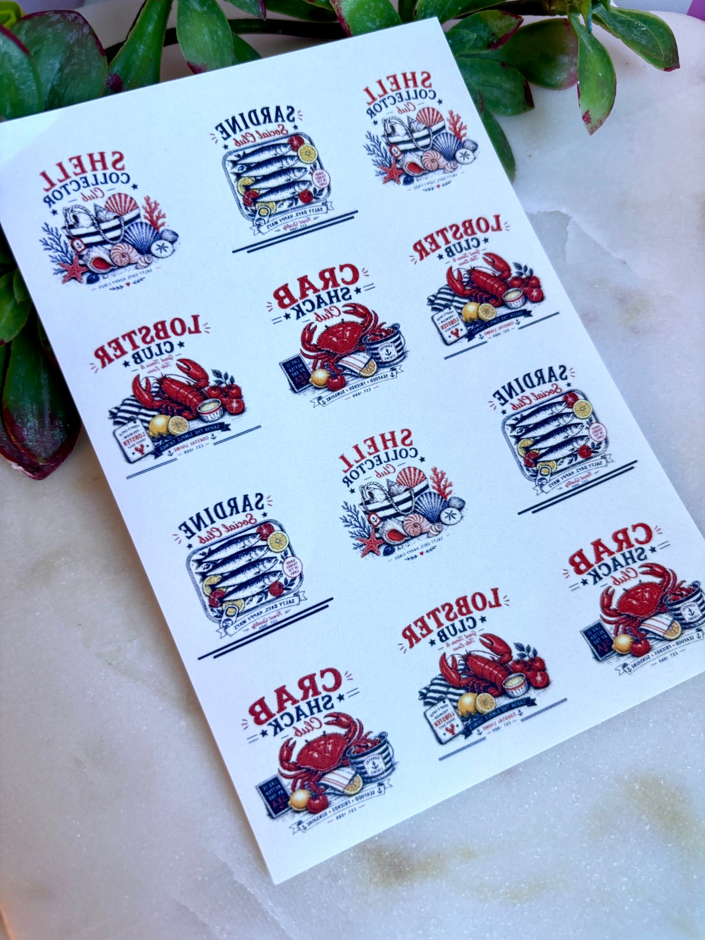 Crab Shack Transfer Paper