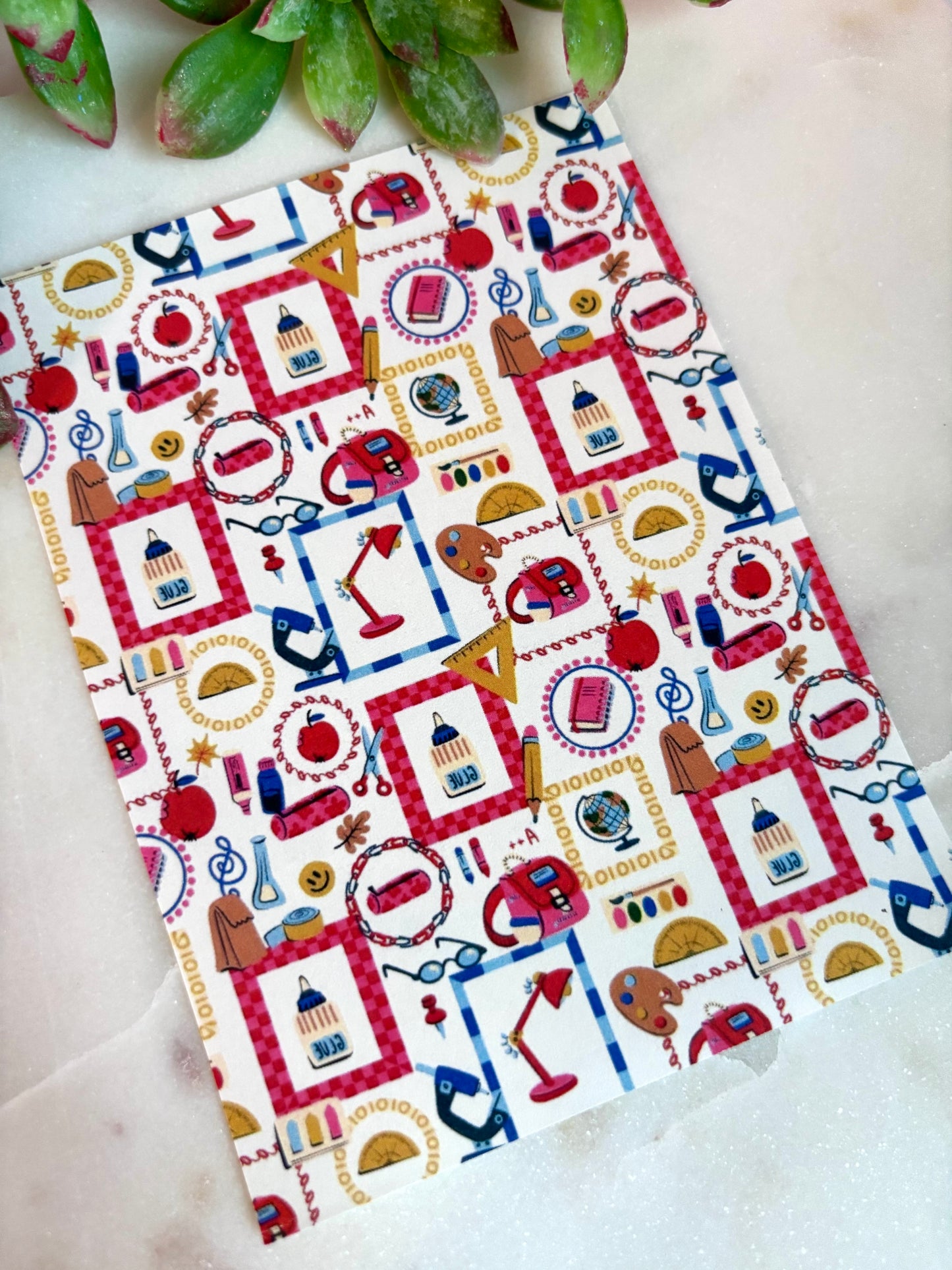 School Motif Transfer Paper