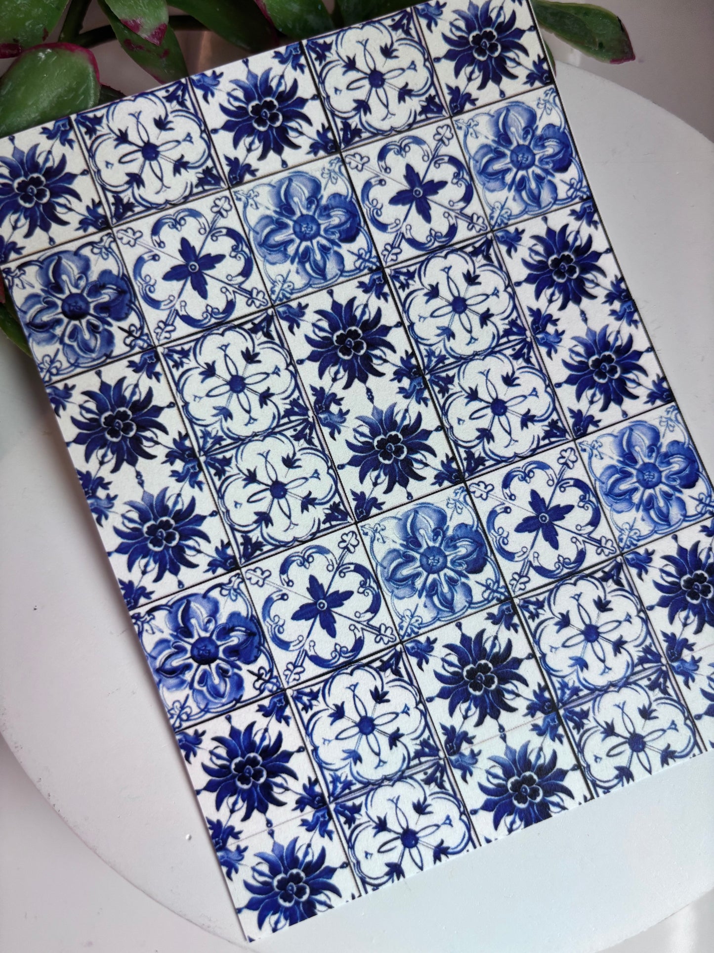 Blue Tile Transfer Paper