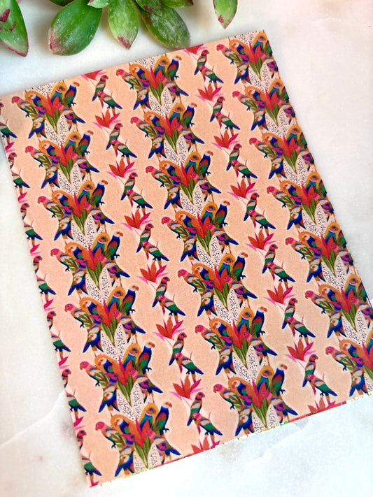 Peachy Parrot Transfer Paper