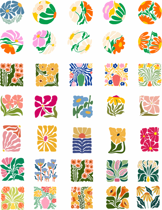 Matisse Floral Charms Transfer Paper