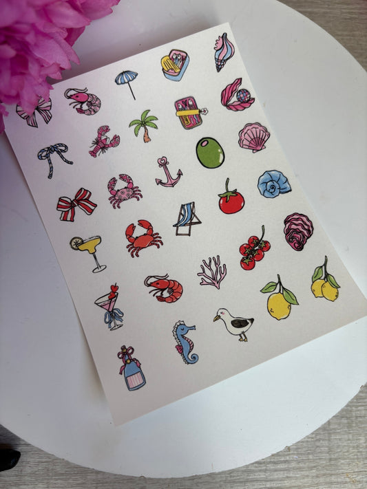 Oceanside Charms Transfer Paper