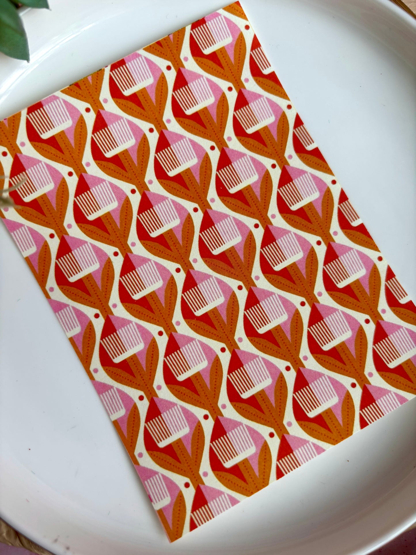 Abstract 70s Floral Transfer Paper