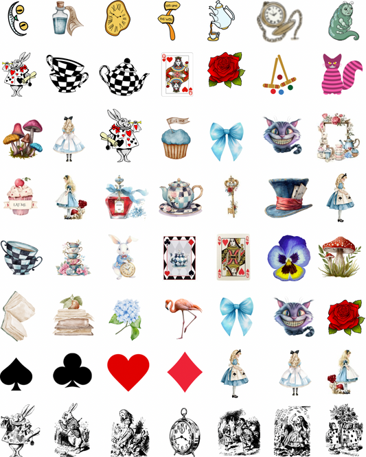 Wonderland Charms Transfer Paper